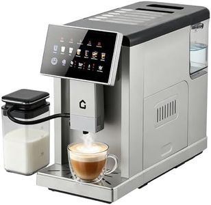 3rd-Gen Espresso Coffee Maker with Milk Frother - Removable Brewer/Grinder, Adjustable Coarseness/Flavor, 3-Level Coffee/Milk Volume, Detachable Milk Tank for Home Baristas, Silver Spray Paint