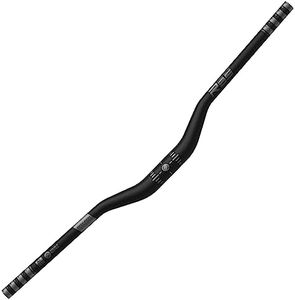 FIFTY-FIFTY Aluminium Alloy Mountain Bike Riser Handlebar, 35mm Diameter, 800mm Wide MTB Bars (38mm Rise, Black)