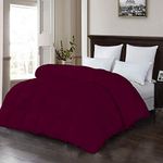 Indian Kingdom Wine Ultra-Soft Down Comforter (Dohar) Quilt Twin/Twin XL Size (68x90) 1-Piece Comforter 600-TC 450 GSM Fill Power 100% Egyptian-Cotton Hypo-allergenic Comforter