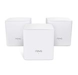 Tenda Nova MW5G Whole Home Mesh Wi-Fi System, 3500sq² Wi-Fi Coverage, Two Gigabit Ports, Work with Amazon Alexa, Parental Controls, Easy Set Up, Router and Wi-Fi Booster (Pack of 3)