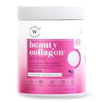 Wellbeing Nutrition Korean Beauty Marine Collagen Skin Radiance Peptides | Biotin, Vitamin C, E, Hyaluronic, Astaxanthin | Clinically Proven Healthy Skin,Hair & Nails | Strawberry Watermelon, 250gms