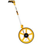 Deli DL330112 300mm Mechanical Distance Measuring Wheel Non Slip Wheels High Traction Foldable ABS Tire and Soft Grip Handle For Surveyor Builders Workers (1Pc)