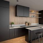 Wolpin Wall Stickers Wallpaper Solid Colour (45 x 1000 CM, Black) | Waterproof Peel & Stick PVC Decorative Film | Home Renovation DIY Project, Gift Wrapper, Furniture, Refrigerator, Kitchen, Cabinets