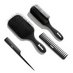 BALON 4Pcs Paddle Hair Brush, Detangling Brush and Hair Comb Set for Men and Women, Great On Wet or Dry Hair, No More Tangle Hairbrush for Long Thick Thin Curly Natural Hair