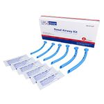 LINE2design Nasal Airway Kit - Medical Nasopharyngeal Management - First Aid Emergency Rescue Latex Free Respiration Tubes with Lubricating Jelly Packets - Pack of 6