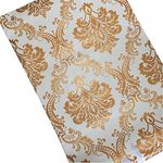 MyFun 11Yards Luxury Gold Floral Damask Wallpaper Peel and Stick, Vintage Removable Contact Wall Paper Decals for Living Room Furniture, 48.4 Square ft 32.8ft x17.7Inch