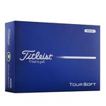 Titleist Tour Soft Golf Ball, Pack of 12, White, Numbers 1-4