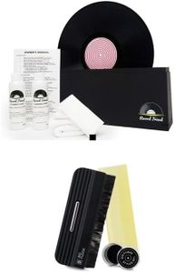 Big Fudge Vinyl Record Cleaning Machine & Vinyl Record Cleaning Care Solution - Microfiber Cloth & Rack for Record Player,Brush & Stylus Gel for Record Needles