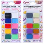 Oytra Polymer Clay 20 Colors Oven Bake Modelling Clay Set for Earrings Jewellery Making Miniature Art Keychain & Figurine Sculpting Non Air Dry Craft Clay for Beginners & Artists
