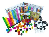 StepsToDo Pack 100 Maths Cubes in 5 Colours. Math Teaching Aid. 2CM Size. Interlocking Counting Cubes. Linking Cubes. Snap Cubes. with Activity Booklet