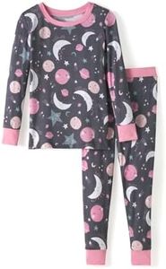 Little Sleepies Two-Piece Pajama Set for Boys & Girls, Soft Viscose from Bamboo Toddler Pajamas for Kids, Family Matching PJs, Pink To the Moon & Back, 2T