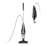 Eureka Home Lightweight Corded Stick Vacuum Cleaner, Powerful Suction Convenient Small Vacuum for Hard Floor, 3-in-1 Hand Vacuum, Blaze Black, NES212C