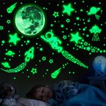 ECHOCUBE 1503pcs Glow in The Dark Stickers, Realistic Luminous Stars Wall Stickers, Glowing Stars for Ceiling and Walls, DIY Luminous Adhesive Stickers for Baby Bedroom Decoration - Green