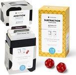 Think Tank Scholar 346 Addition and Subtraction Flash Cards Set - 2 Math Dice (Award Winning) All Facts Color Coded, for Kids in Kindergarten, 1st, 2nd, 3rd Grade Class or Homeschool - Games & Chart