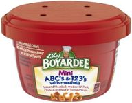 Chef Boyardee Mini ABC's and 123's with Meatballs, Microwave Food, 7.5 OZ Microwavable Bowl (12 Bowls)