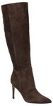 Nine West Women's Richy Knee High Boot, Dark Brown Suede 200, 6 UK