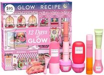 Glow Recipe 12 Days of Glow Advent Calendar (12-Piece) - Holiday Set with 12 Skincare Gifts - Cleanser, Cream, Mist, Toner, Gloss Balm, Dew Drops & Hue Drops, Moisturizer, Hair Clips, Depuffing Roller