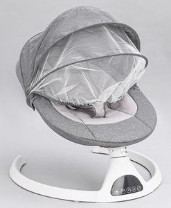 Baby Bouncer Swing Chair I Adjustable Belts I Baby Swing for Infants | Lightweight & Portable I Folding Stationary Seat for Babies, Newborns - Grey