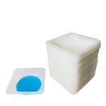 Medium Square Polystyrene Weighing Dishes, Weighing Boats with Easy-Pour Spout (120 pcs)