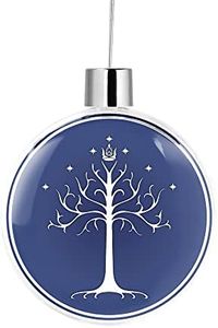 Lord of Rings King Aragorn Double-Sided Round Tree Decor Ornament - Hanging Decor Flat Christmas Ornaments Made of Transparency Plastic, Perfect for Christmas Tree Decorations