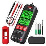 BSIDE A1 Mini Smart Digital Multimeter Simple Voltage Tester 3 Results Display Auto Range Non Contact Voltage Detector Triple Buzzer NCV 6V-1000V Continuity Tester with Case and Removable Cover