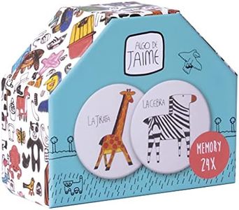 APLI Kids 18315-Memory Infantil-tematica de Animales-Juego de Memoria-Ilustrado en Exclusiva por Algo de Jaime-24 Piezas
