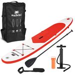 Stand Up Paddle Board Surfboard Inflatable SUP Kayak Non Slip Surf (Red)