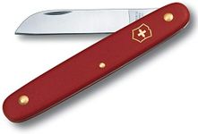 Victorinox Garden Floral Knife, Swiss Made, Straight Blade, Stainless Steel, Red