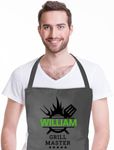 Personalized BBQ Apron for Men with Custom Name- Chef's Apron with Pockets - Perfect for Father's Day - Gift for Dads, Brothers, Boyfriends - Custom Cooking Apron, Grill Apron, Custom Men's Apron