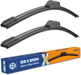 Silicone Wiper Blades 22 inch 2 Pack Replacement for Ford F150 F250 F350 2023-2012 Expedition 22-08 Chevy Silverado 06-99 Impala 13-06 Tahoe 20-15,06-01 Automative Replacement Windshield Wiper Blades