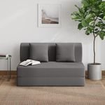 Wakefit Flipper Sofa Cum Bed - Two Seater (6'x4') Feet- WarpKnit Grey