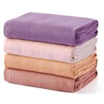 Momcozy Swaddle Blanket 47 X 47 Inches, Breathable Bamboo Muslin Swaddle Blankets for Baby Boy & Girl, Swaddle Blankets Breathable Soft and Skin-Friendly, Baby Blankets Unisex 4 Pack