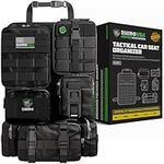 Tactical Car Seat Organizer – Military-Grade Storage for SUV, Truck, & Car – Heavy Duty Seat Organizer with Multiple Pockets & Car Accessories for Maximum Organization - Black