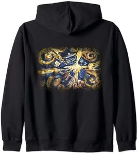 Doctor Who Art Tardis Van Gogh Ventilateur de science-fiction Voyage dans le temps Sweat à Capuche