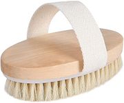 URAQT Body Brush, Natural Bristle Shower Brush, Dry Brushing Back Scrubber for Exfoliating, Massage, Improve Blood Circulation Cellulite