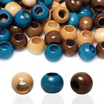 150 Pieces 20mm Wood Beads Large Ho