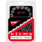 KAKEI 18 Inch Chainsaw Chain 3/8" LP Pitch, 050" Gauge, 62 Drive Links Fits Poulan, Kobalt, Echo, Ego, Greenworks and More- S62 (1 Chain)