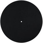 Record Player Mat, 12in Anti-Slip & Anti-Static Felt Record Pad Turntable Slipmat Wool Turntable Platter Mat Vinyl Record Player Protective Mat for Home Record Players (Black)