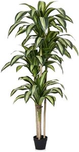 VeriNatural Artificial Dracaena Tree 6FT - Tall Faux Floor Plant with UV-Resistant,Artificial Plants with Lifelike Leaves,Potted Fake Trees for Home, Living Room,Indoor & Outdoor Decor,VN123(Yellow)