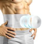 BraceAbility Hernia Belt for Men & Women | Stomach Truss Binder with Compression Support Pad for Abdominal, Umbilical L/XL (New & Improved) Fits 40"-60"