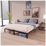 Dreamzie - Double Bed Frames Metal 120x200 with Storage 35cm - Sturdy and 20min Easy Assembly Bed Frames - Large Storage