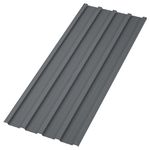 BIRCHTREE 24x Roof Sheets Corrugated Garage Shed Side Panels Metal Roofing Covers Carport Greenhouse 1080mm x 426mm RSS02 Grey