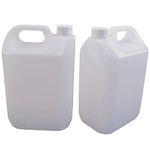 5 Litre (1 Gallon) Jerrican Style Plastic Bottle with Handle - Pack of 2