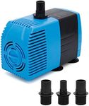 BARST 2500L/H Submersible Water Pump with Filter, Ultra Quiet 660GPH Pond Pump for Aquarium Fountains Fish Tank Pond Hydroponics Statuary with 16.5ft Power Cord,3 Nozzles