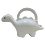 Go Hooked Plastic Dinosaur Shape 1 Liter Kids Watering Can for House Plants & Garden Plants Roar Some Gardening Dino Shaped Delight Garden Time Travel (Pack of 1, White, 1 Liter)