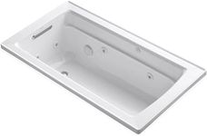 Kohler 1122-0 Archer 60" x 32" Drop-in Whirlpool Bathtub with Reversible Drain, Whirlpool Tub with 8 Adjustable Jets, White