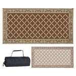 Reversible Mats 119187 Brown/Beige 9'x18' RV Patio Mat