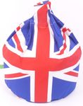 GB Union Jack Bean Bag With Beans 100% Cotton Adult Size