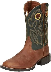 Justin Boot Company Men's Bowline Whiskey 11" Stampede Western Cowboy Boots Brown 10 D