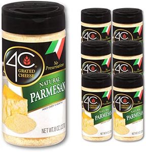 4C Grated Parmesan Cheese Cannisters, 6 Pack, All Natural Premium, No Preservatives, Perfect for Italian Pastas, Lasagnas, Popcorn and More